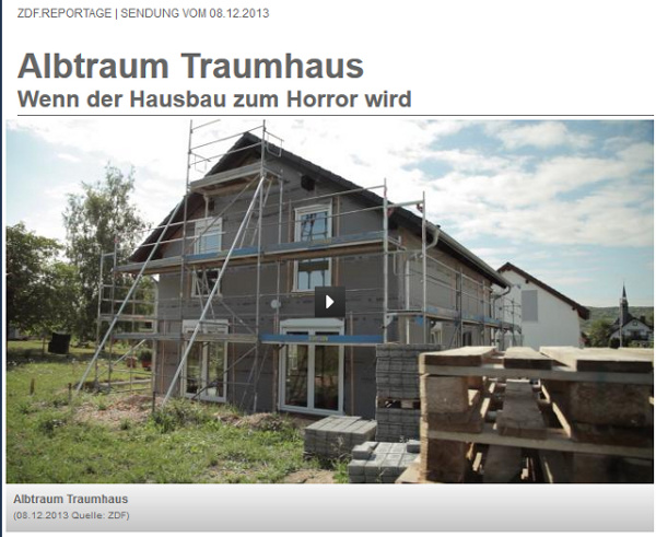 ZDF.reportage Albtraum Traumhaus - Wenn der Hausbau zum Horror wird