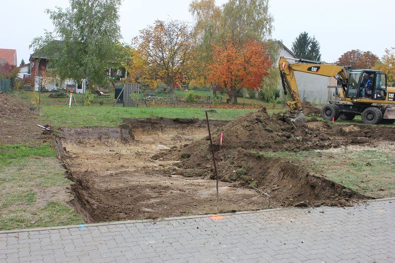 Beginn der Erdarbeiten: Wir bauen dann mal ein Haus