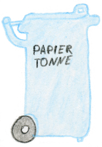 Die Blaue-Tonne für Papiermüll