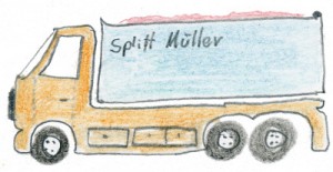 LKW 3-Achser Splitt-Lieferung